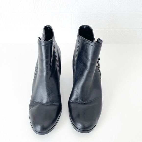 Aldo Womens Chunky Heel Zipper Ankle Bootie Boots Black 7.5 - Picture 2 of 7